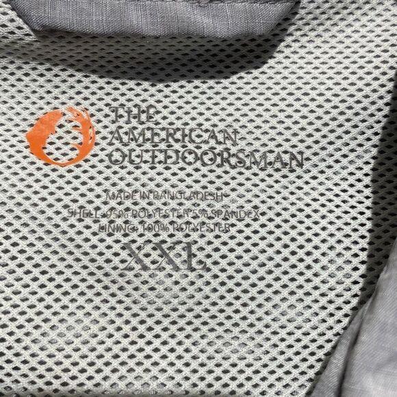 The American Outdoorsman Men's Gray Collared Short Sleeve Button Up Shirt Sz XXL - Picture 6 of 12